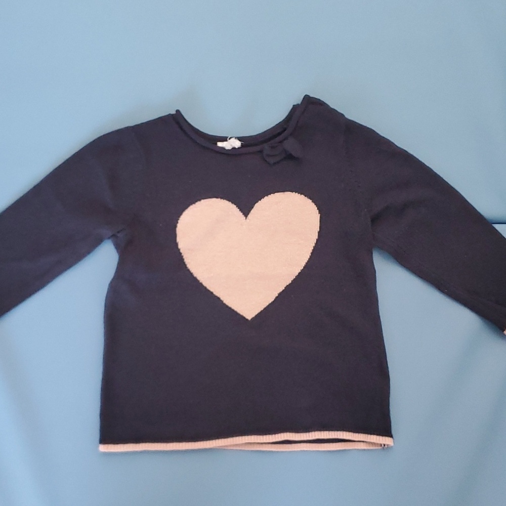 H&M sweater, size 9-12 months, navy and pink
